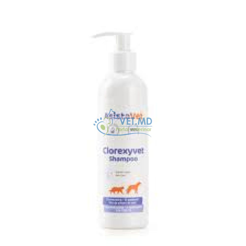 Sampon dermatologic antiseptic si hidratant cu clorhexidina 3% Clorexyvet